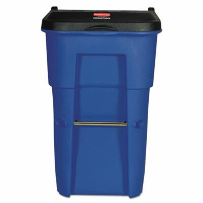 65 gal Blue Rectangular Trash Can E80902