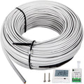 128.8 Square Feet Waterproof Insulated Floor Heating Cable with Temperature Control Panel Z718