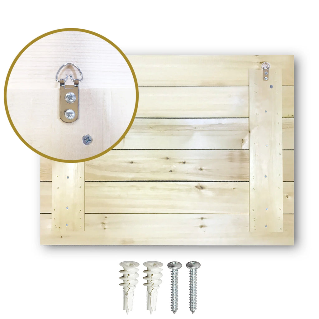 Rustic Wall Art Print on Natural Pine Wood M16355