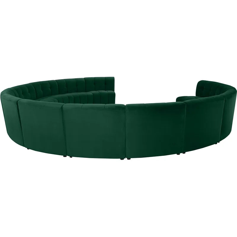 Green Velvet Sectional Sofa K2091
