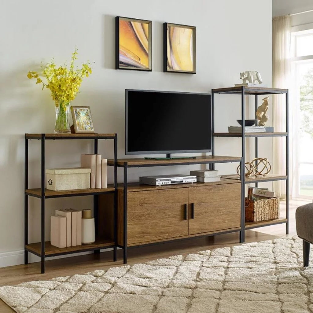 4 Tier Rustic Industrial Bookshelf X9816