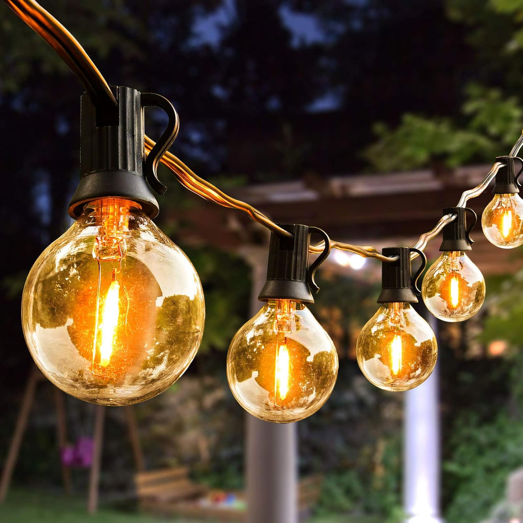 100ft 62 Dimmable G40 LED Clear Bulbs Waterproof Globe String Lights H8738
