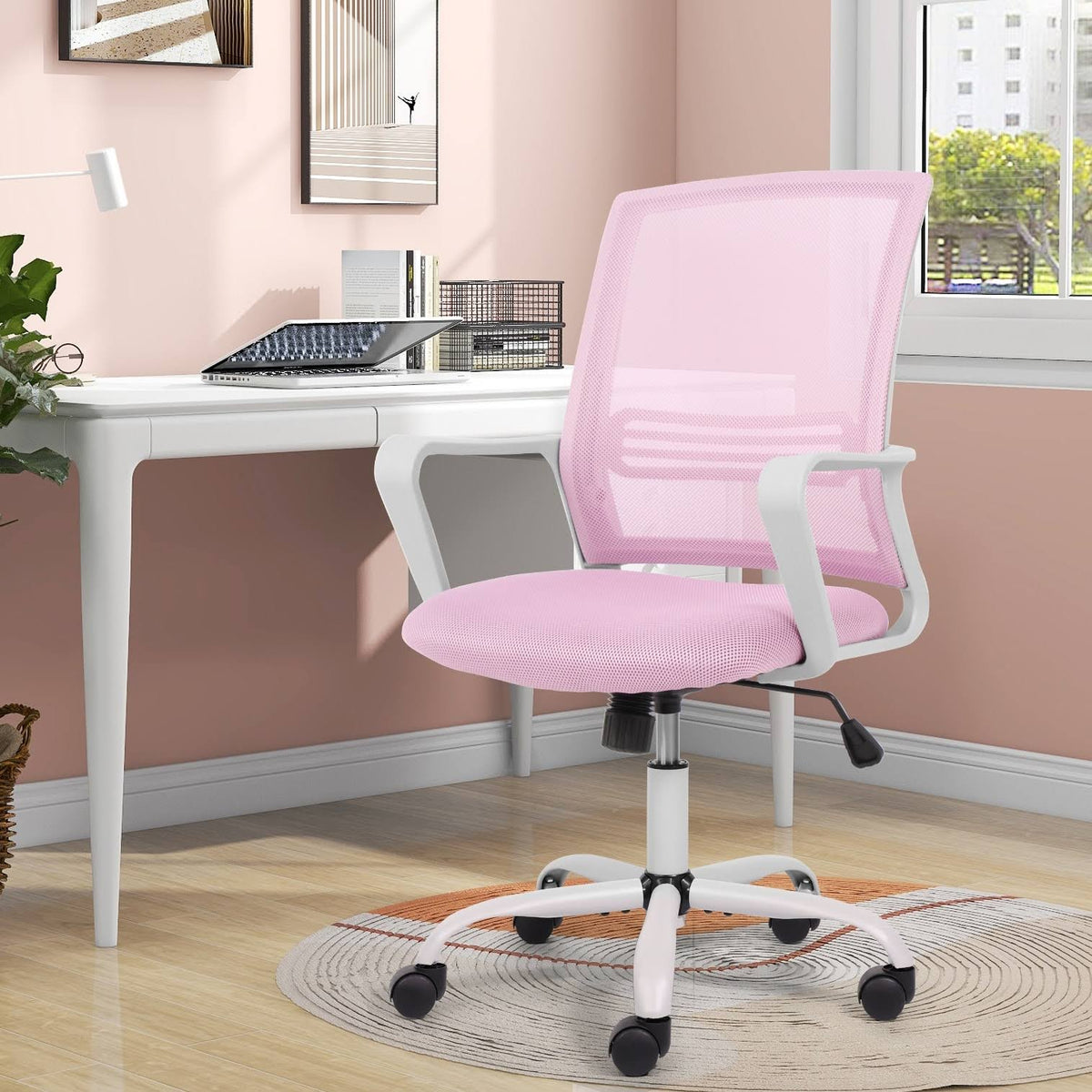 Black Adjustable Swivel Office Chair B7280