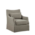 Beige Swivel Accent Armchair with Lumbar Pillow L850092