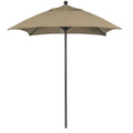 6 ft Patio Umbrella with Black Aluminum Pole Fiberglass Ribs V51893
