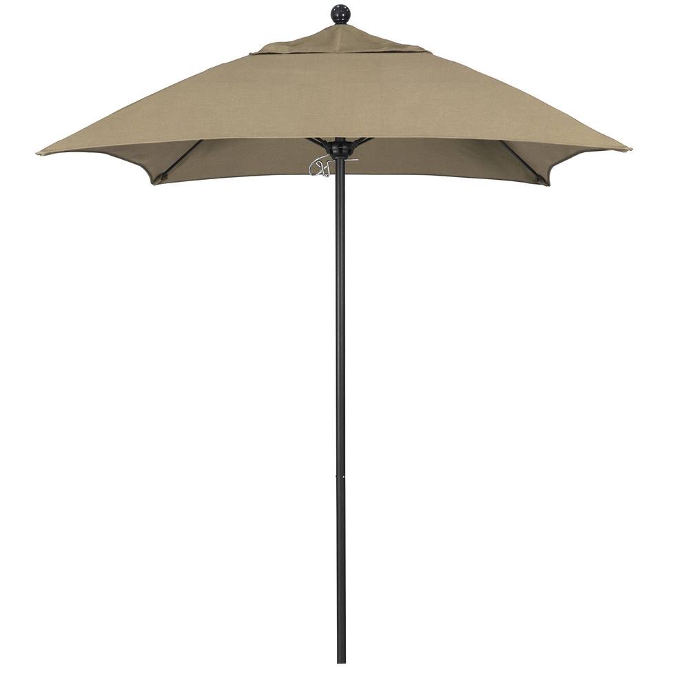 6 ft Patio Umbrella with Black Aluminum Pole Fiberglass Ribs V51893