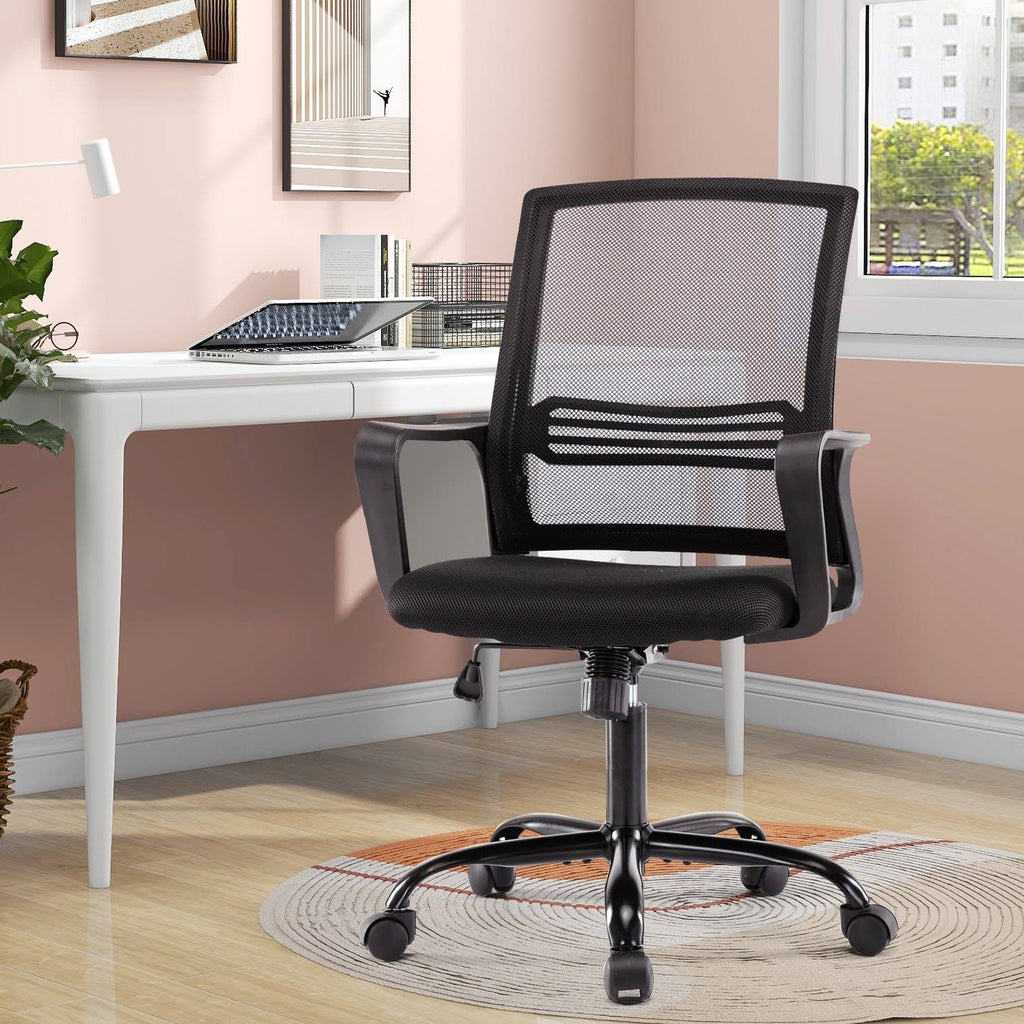 Black Adjustable Swivel Office Chair B7280