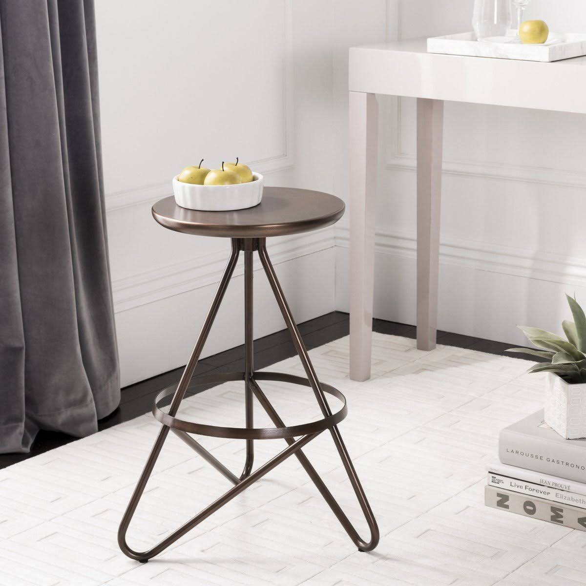 White/Gold Counter Stool I62800