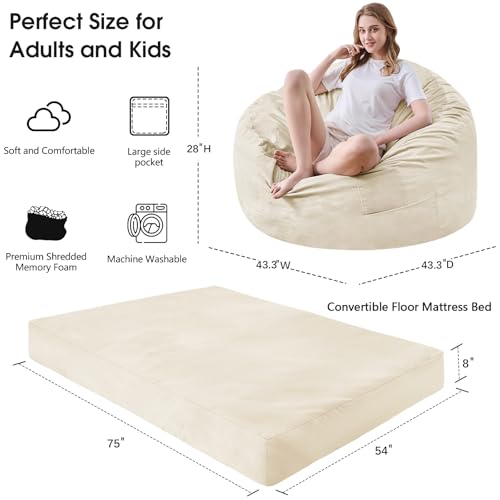 Charcoal Bean Bag Chair with Micro Fiber Cover L35575