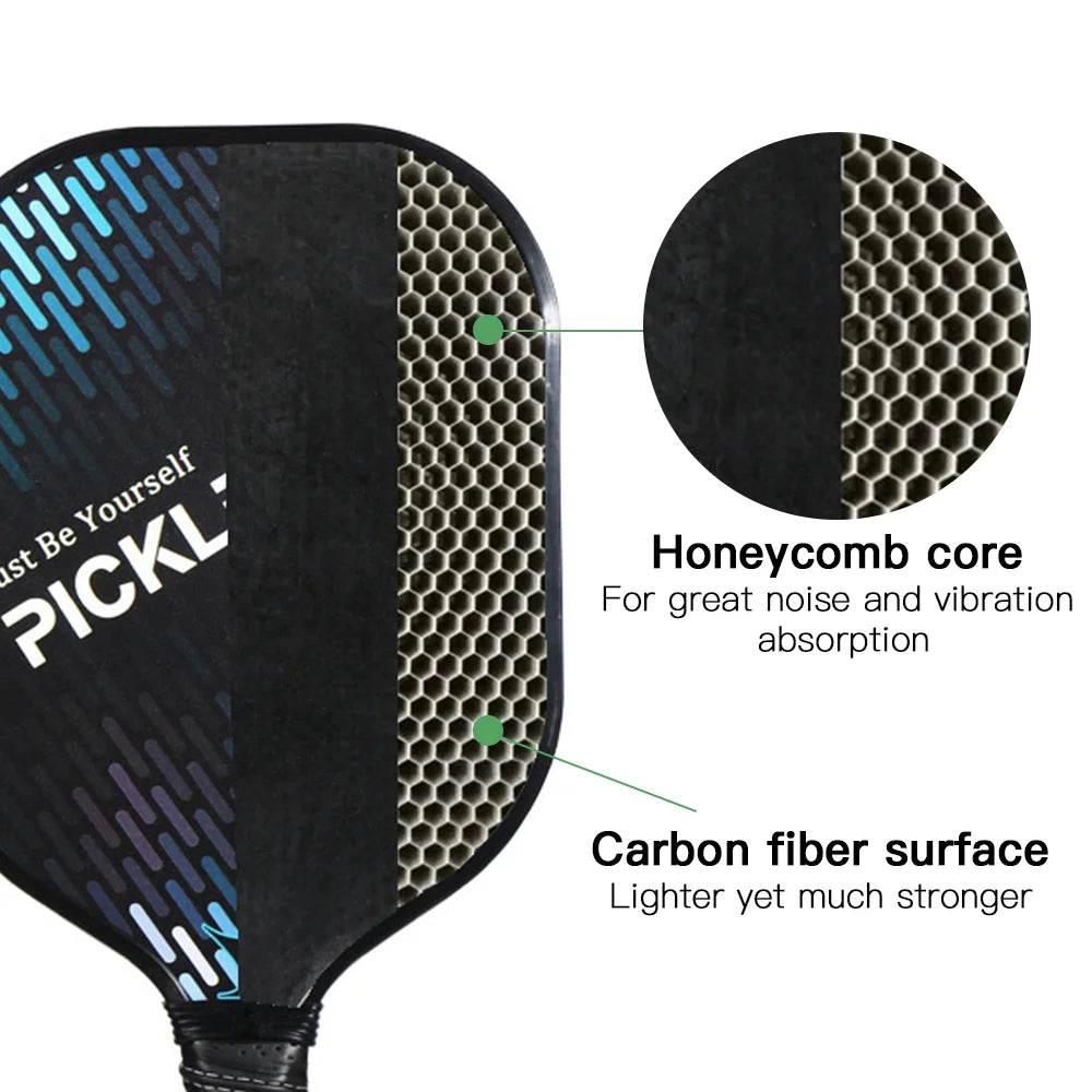 Carbon Fiber Pickleball Paddle and Ball Set A68657