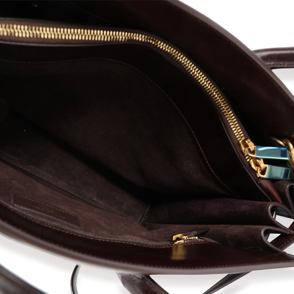 Brown Woven Leather Small Sac De Jour F39720