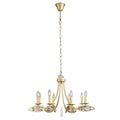 8 Light Candle Style Chandelier with Clear Crystals Y6789