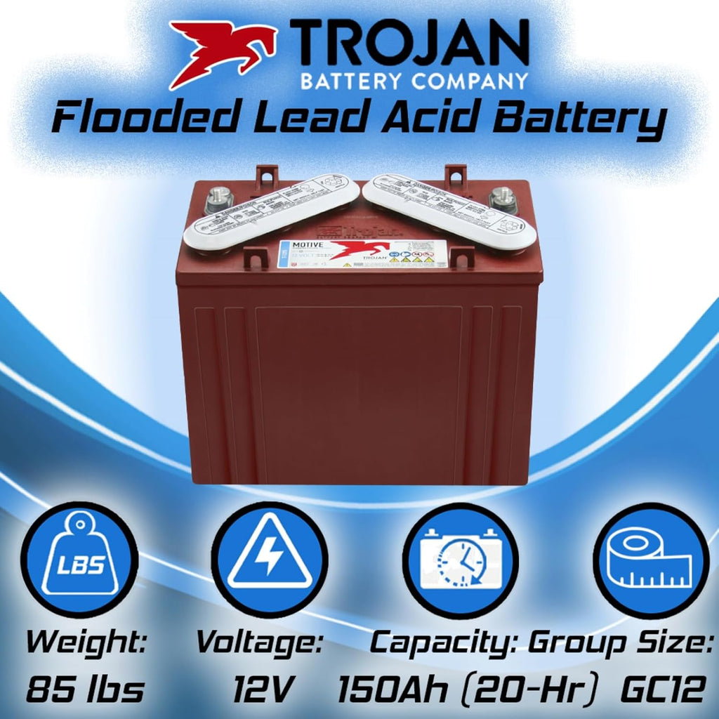 12V 150Ah Flooded Lead Acid Deep Cycle Battery x2 A8757