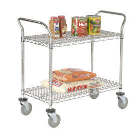 2 Shelf Chrome Utility Cart R919