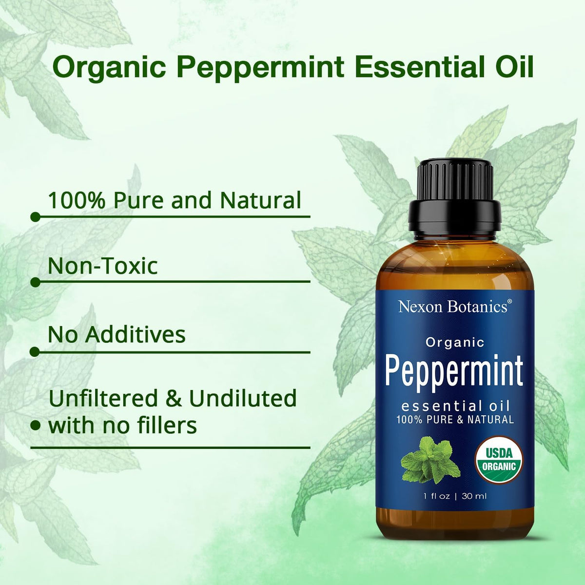 Organic Peppermint Essential Oil 30 ml Q633693