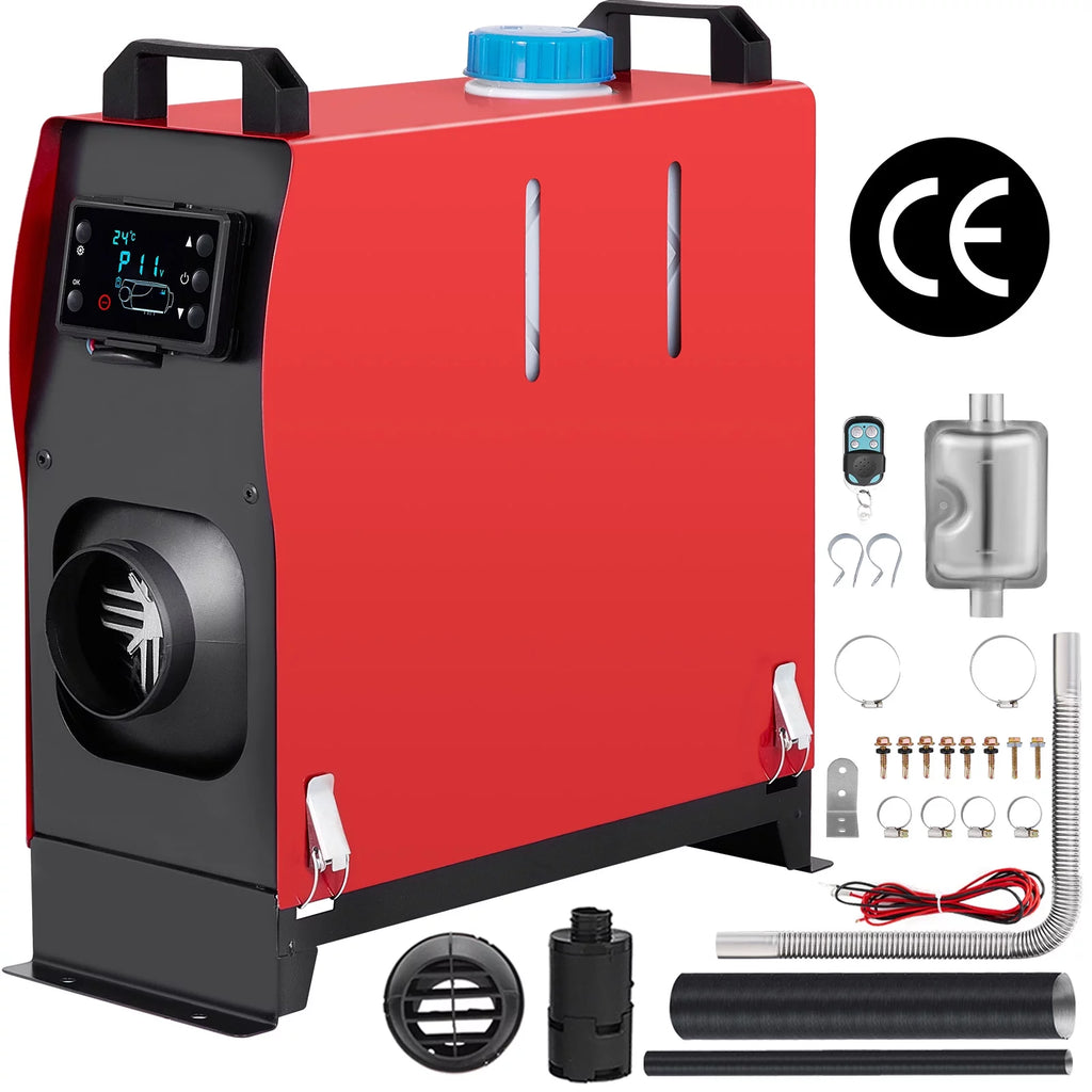 12V 5KW Diesel Air Heater with Black LCD Switch, Muffler, Wireless Control M861839