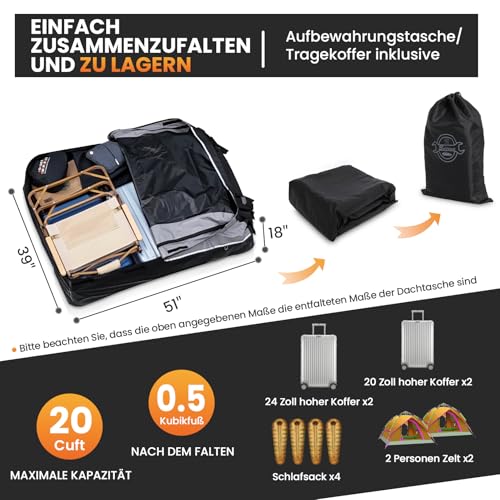 20 Cubic Waterproof Car Roof Bag with Strap L891