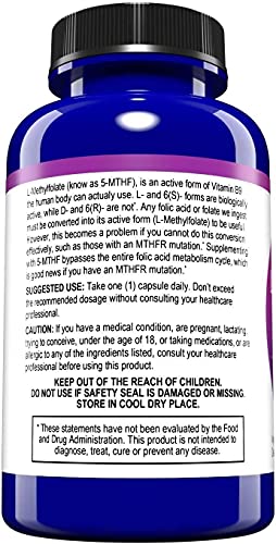 L Methylfolate 1mg 120 Capsules L3953