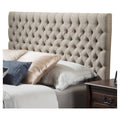 King California King Sand Button Tufted Headboard R370600