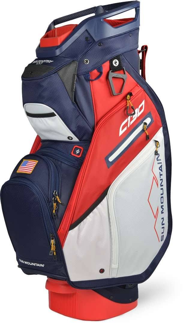 Black Charcoal White Red Cart Bag E409