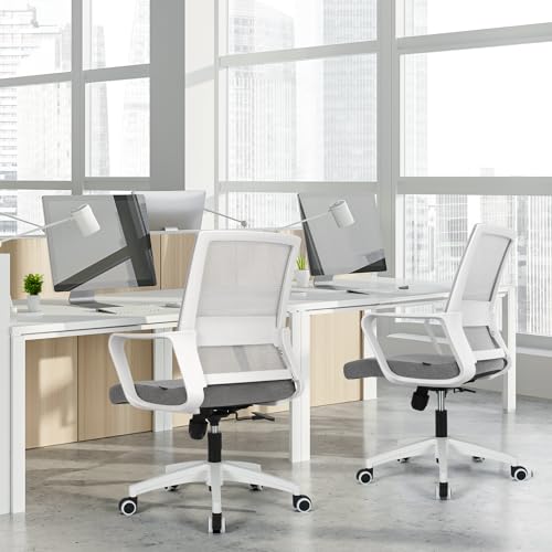 Black Mesh Office Desk Chair with Wheels X3752