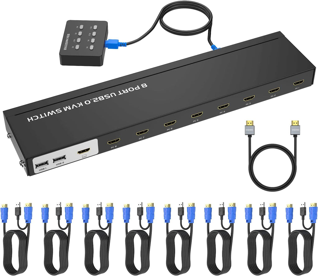 8 Port HDMI KVM Switch 4K@30Hz D1129