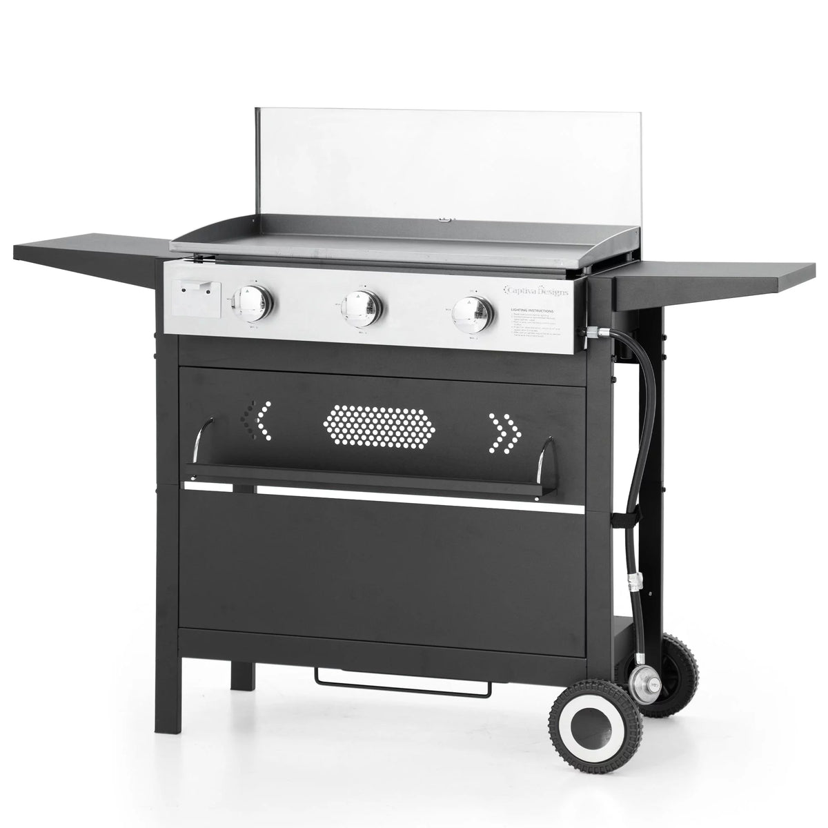 3-Burners Gas Griddle Portable Flat Table Top BBQ Grill 33,000 BTU U627733