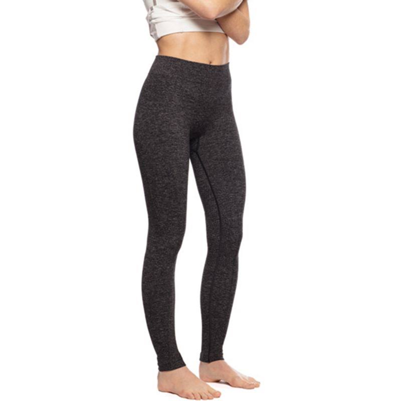 Charcoal Heather Seamless Knee Patch Tight D442
