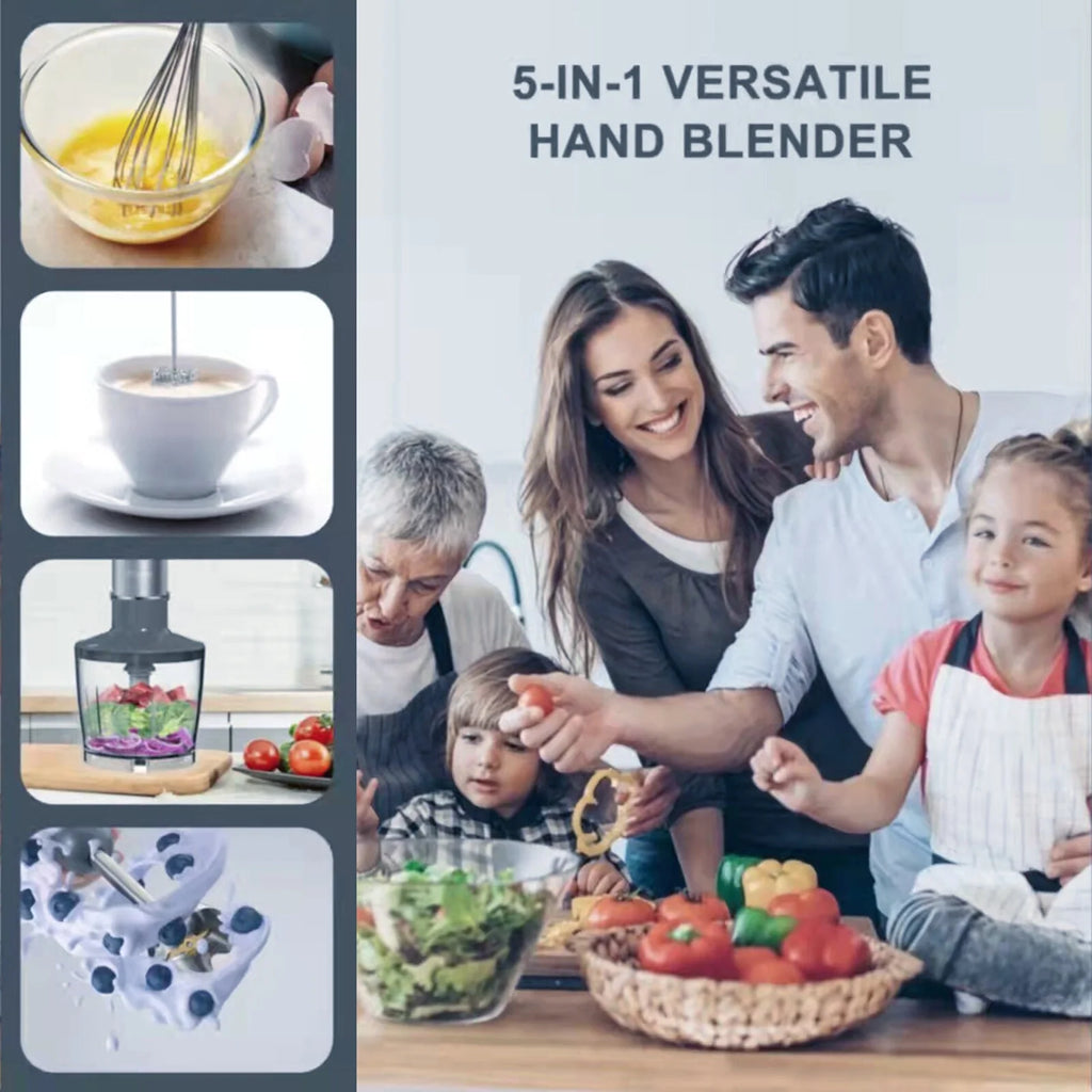 5-in-1 Hand Blender with Adjustable Speeds I800