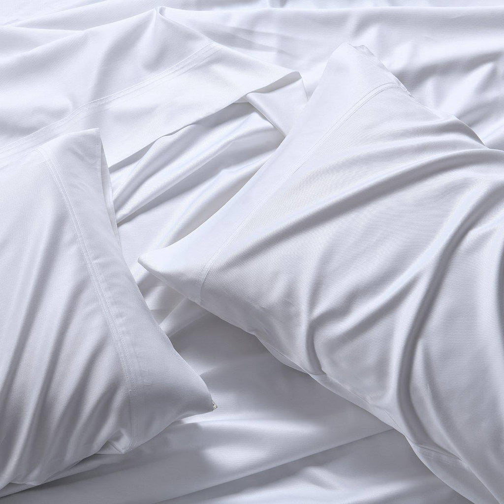 Split King Adjustable Bed Sheets Bamboo Hybrid White I396