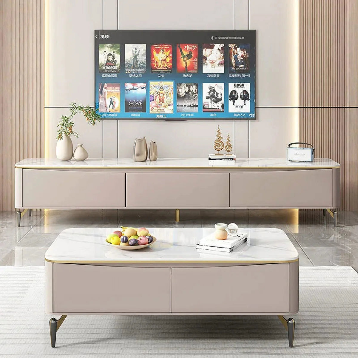 Tv Stand Cabinet Media Console Q6652