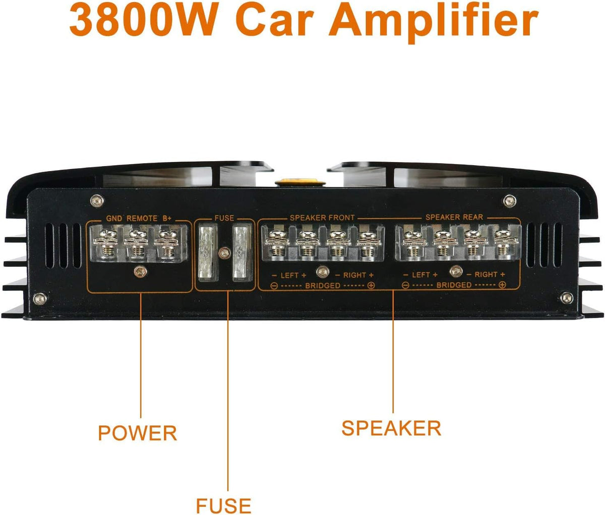 12V 4 Channel Car Audio Amplifier Aluminum Alloy Pack of 2 J189