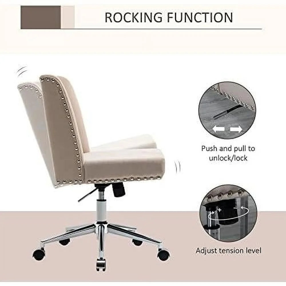 Beige Task Chair with Tilt and Adjustable Height O374554