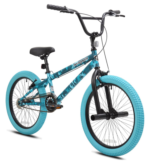 20-inch Turquoise Blue Camouflage Girl's BMX Child Bike N597