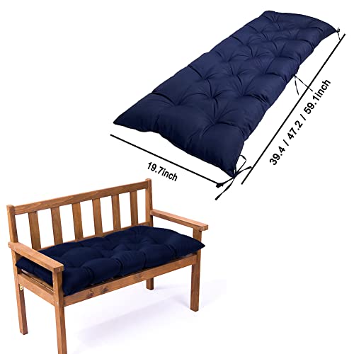 Waterproof Bench Cushion with Ties (47.2*19.7inch, burgundy) I723