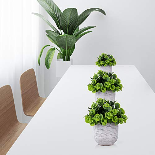 2 Pack Artificial Succulents in Ceramic Planters Fake Greenery Potted Z588980