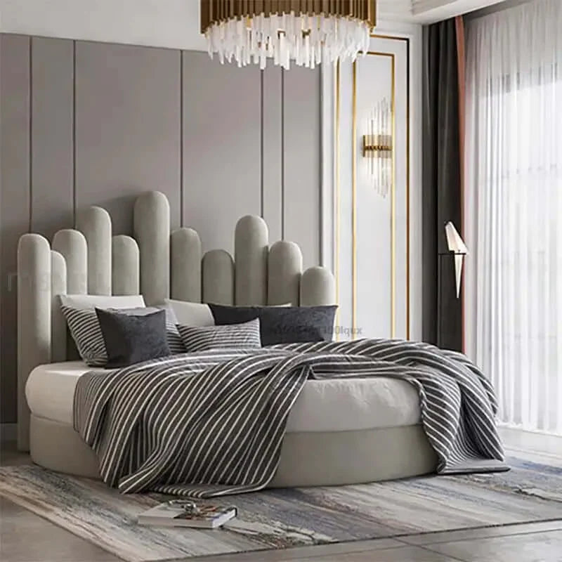 Grey Round Bed I648