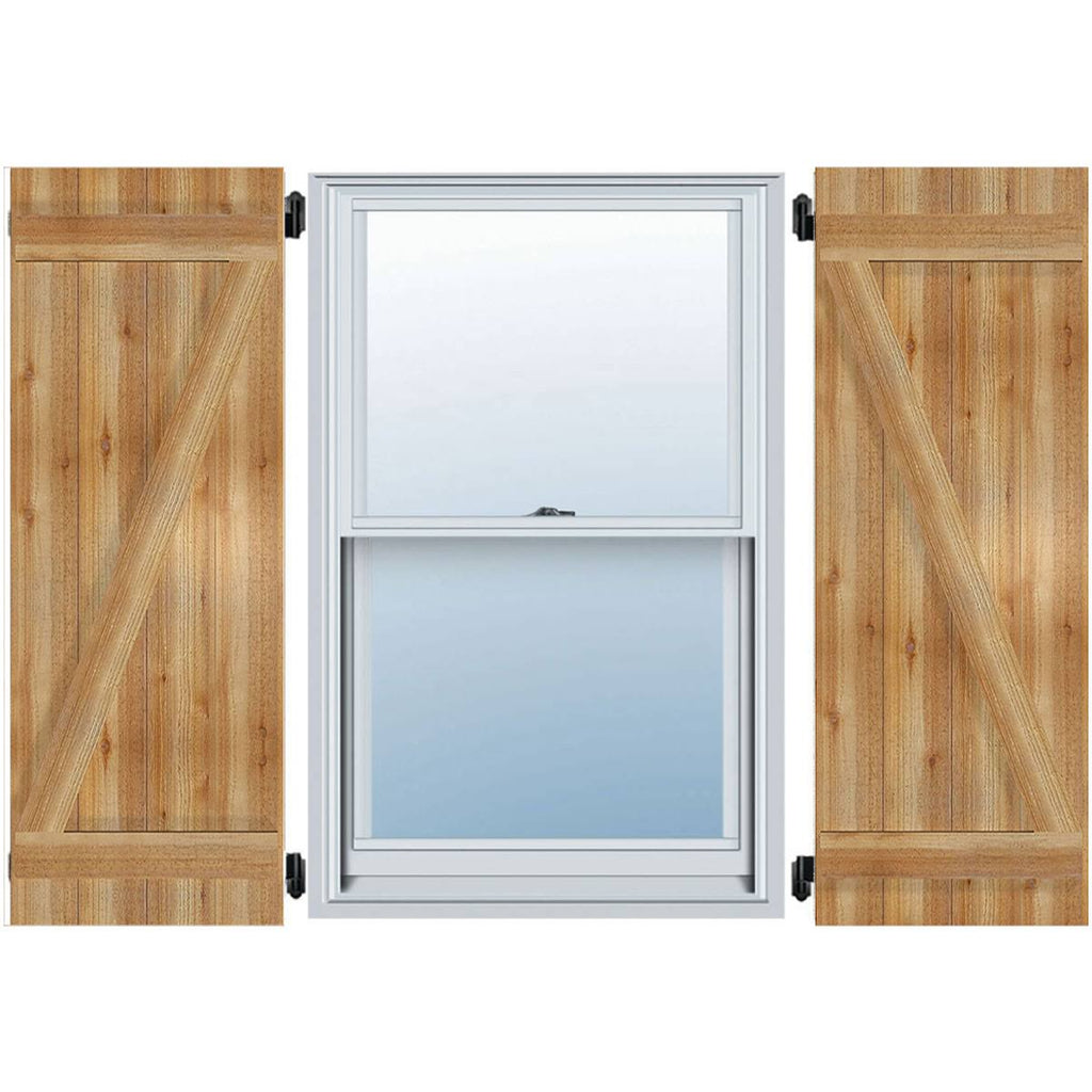 Rough Sawn Western Red Cedar Board-n-Batten Shutters R762