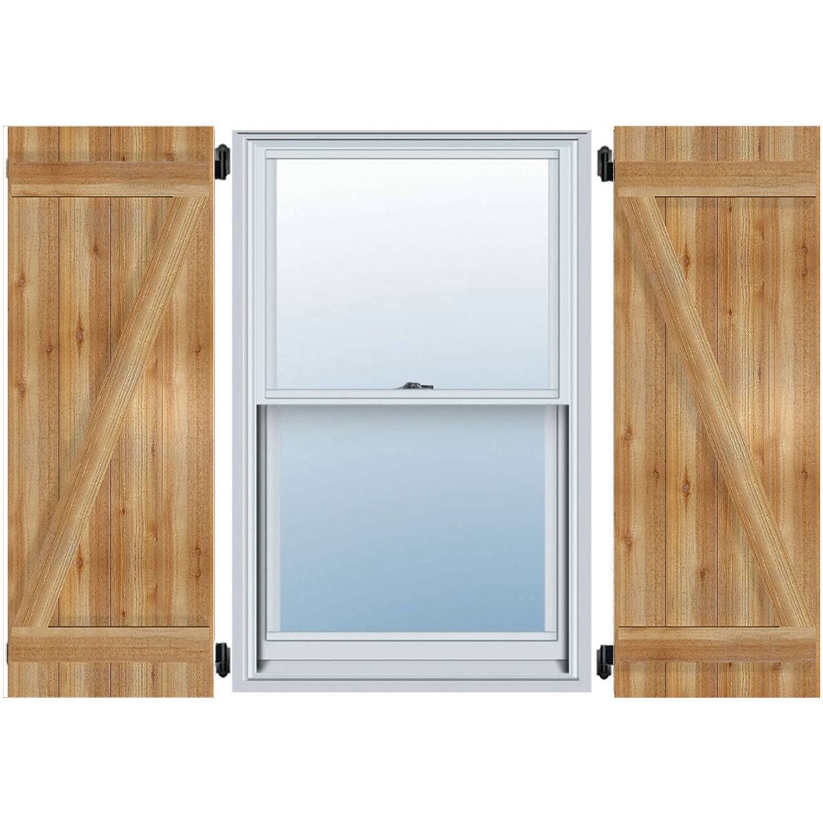 Rough Sawn Western Red Cedar Board-n-Batten Shutters R762