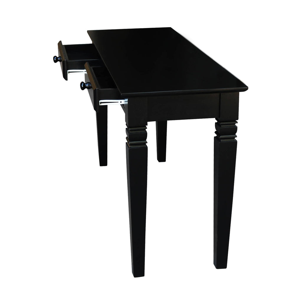 Black Console Table with 2 Drawers P455257