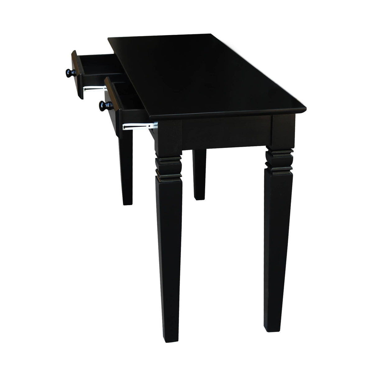 Black Console Table with 2 Drawers P455257