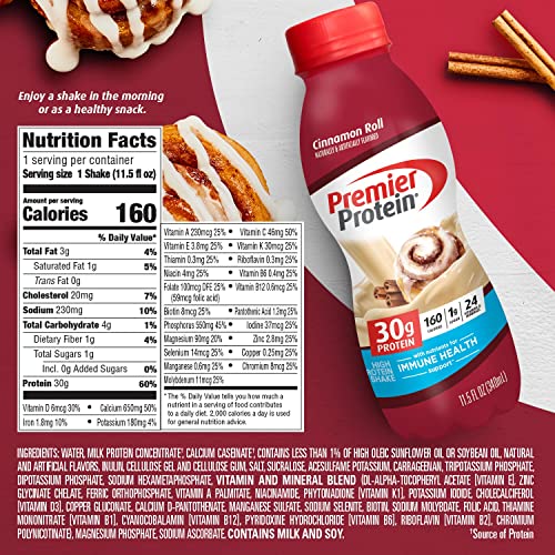 Café Latte Protein Shake 30g Protein 1g Sugar 11.5 fl oz 12 Pack Z30716