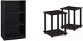 3-Tier Adjustable Shelf Bookcase and End Table U429
