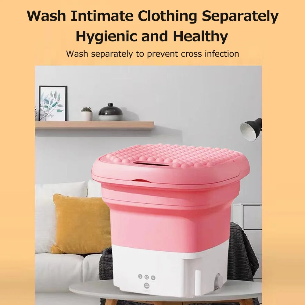 Folding Portable Pulsator Washing Machine with Drain Hole A357