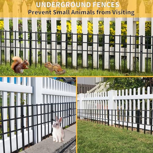 25 Pack 17in No Dig Rustproof Metal Garden Fence H190702