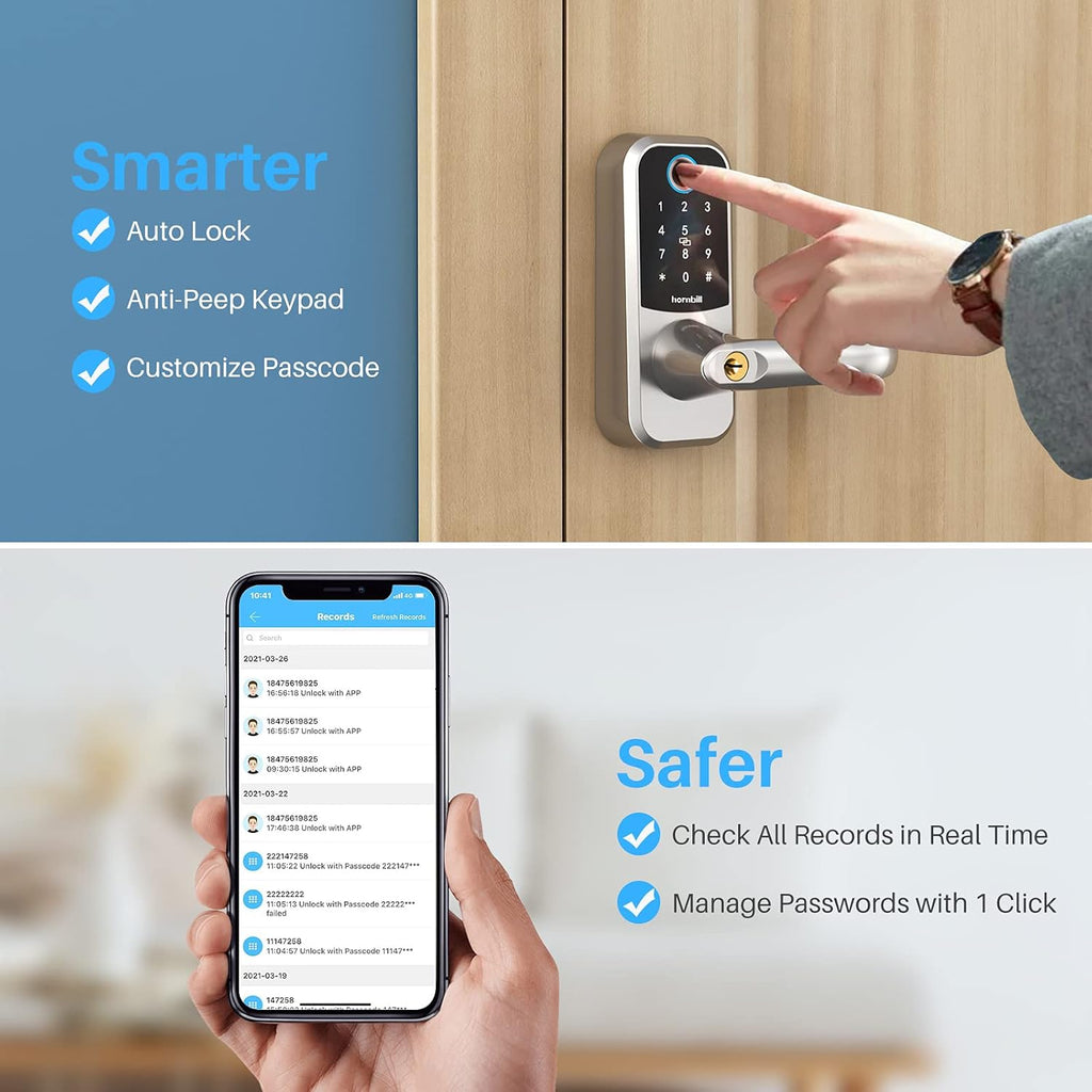 Smart Lock with Touchscreen Keypad, Bluetooth, Electronic Digital Deadbolt S7075
