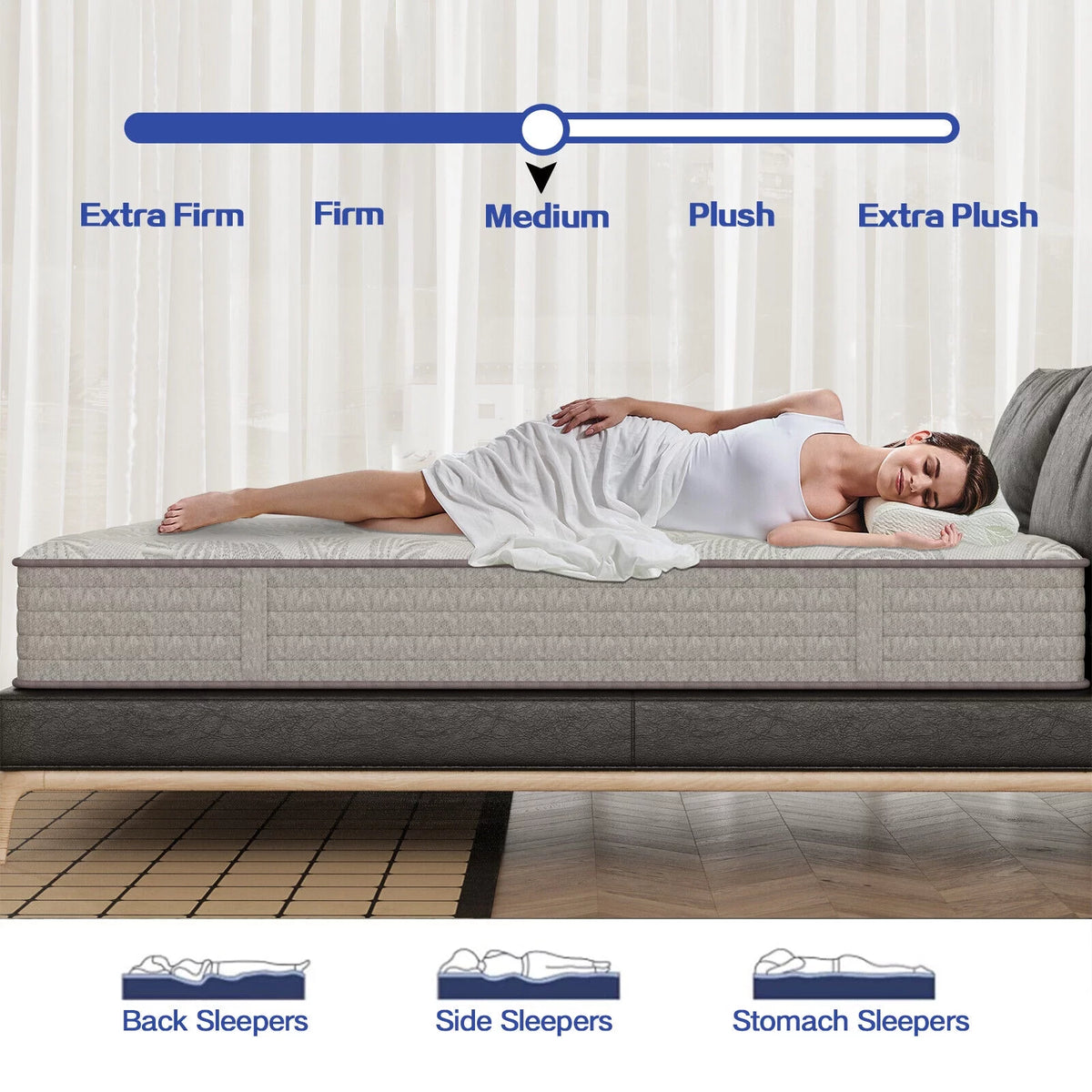 12 inch Hybrid Twin XL Medium Firm Mattress O931