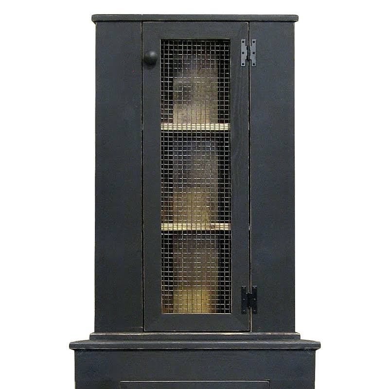 Corner China Cabinet Old Black J885