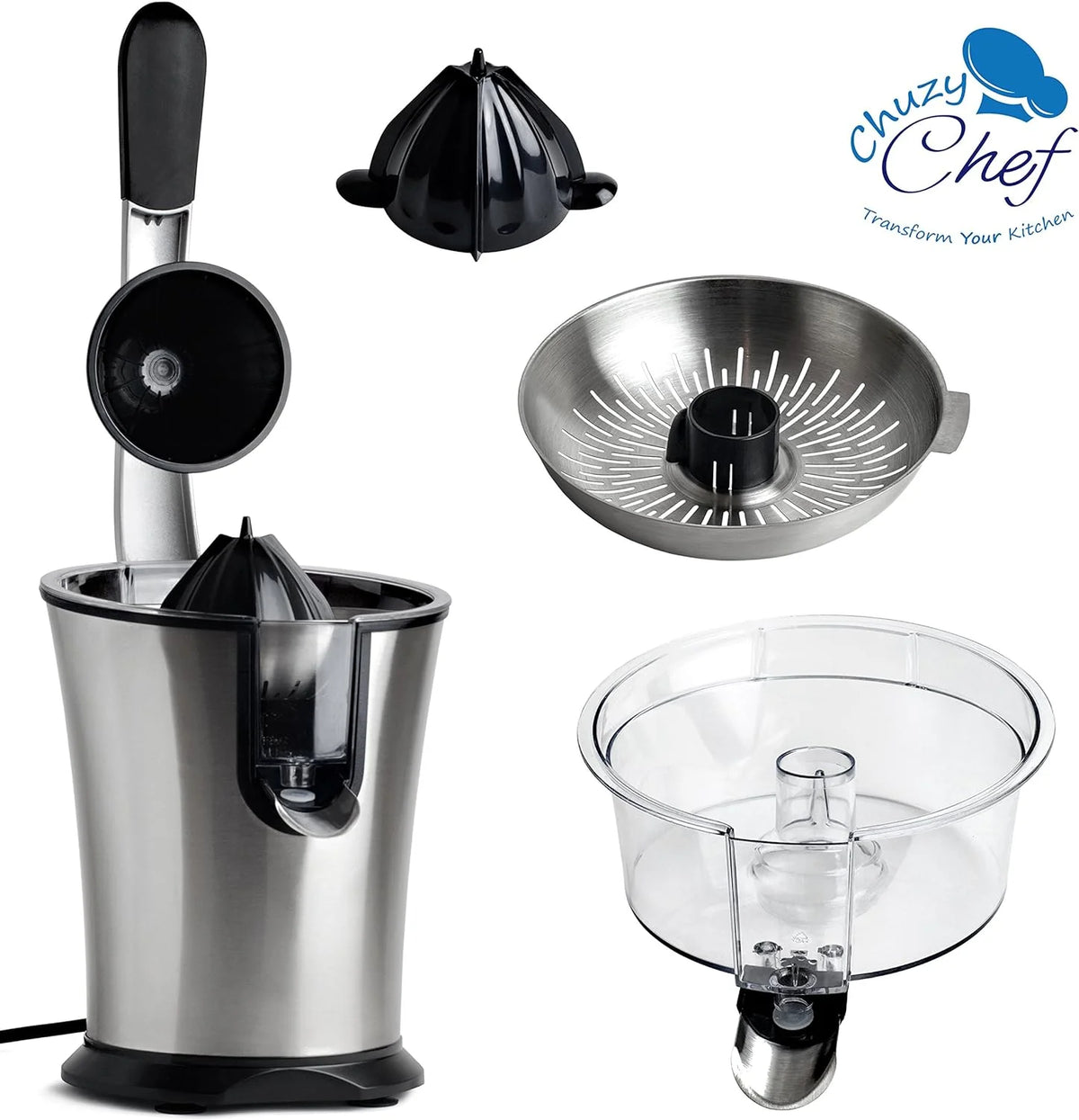 Stainless Steel Electric Citrus Juicer with Anti-Drip Citrus Press 300 Watt Motor K6785