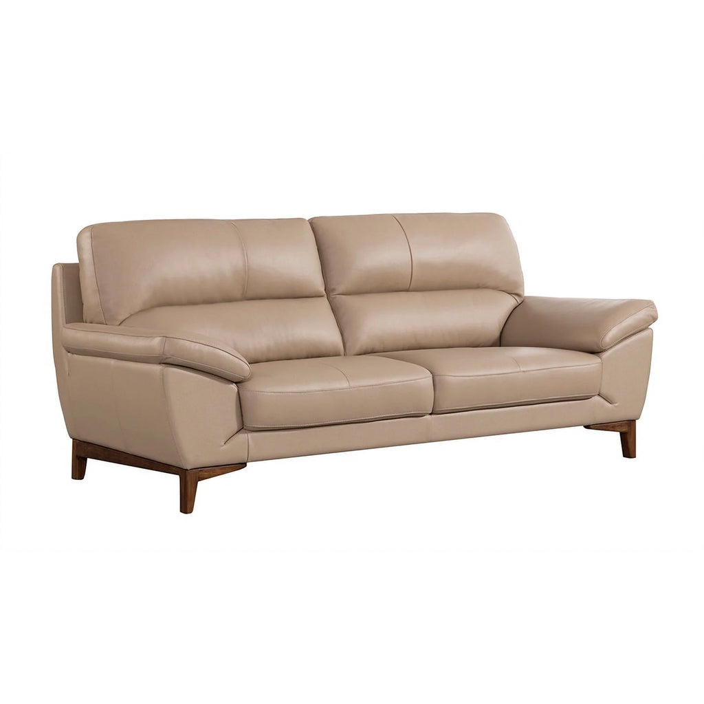 Tan Italian Leather Sofa J2122